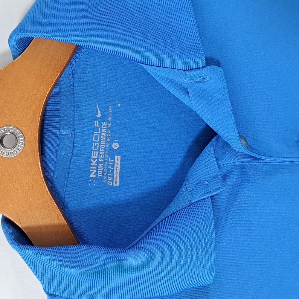 Nike Golf Tour Performance Blue Dri-Fit Lightweight Athletic Polo Shirt Men’s - Picture 3 of 11
